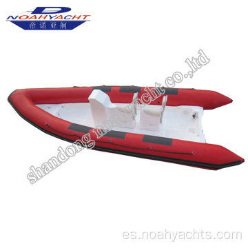 Barcos de bote inflables de costilla de fibra de vidrio 580